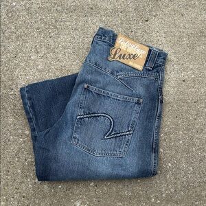 Luxe Dark Blue Relaxed Jeans